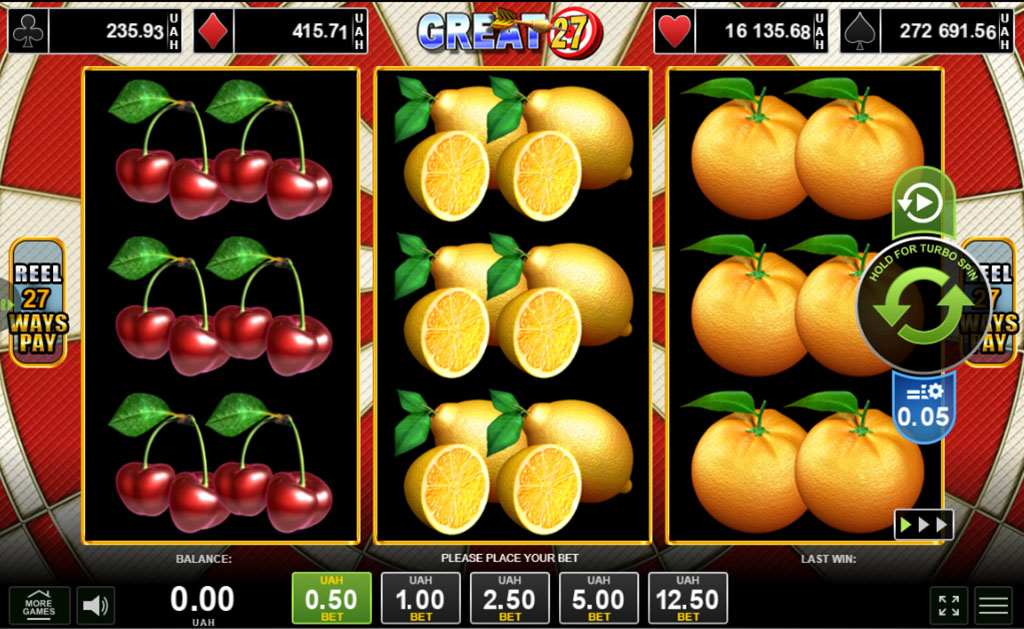 Игровой процесс слота Great 27